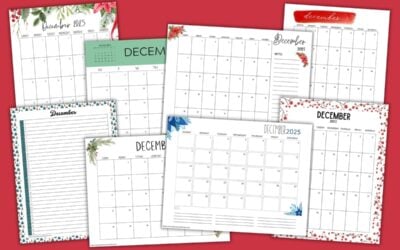 Free Printable December 2025 Calendars