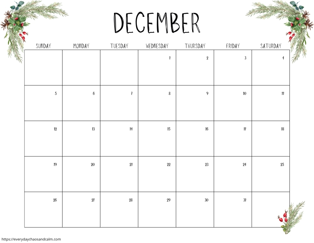 printable December 2027 calendar- sunday start