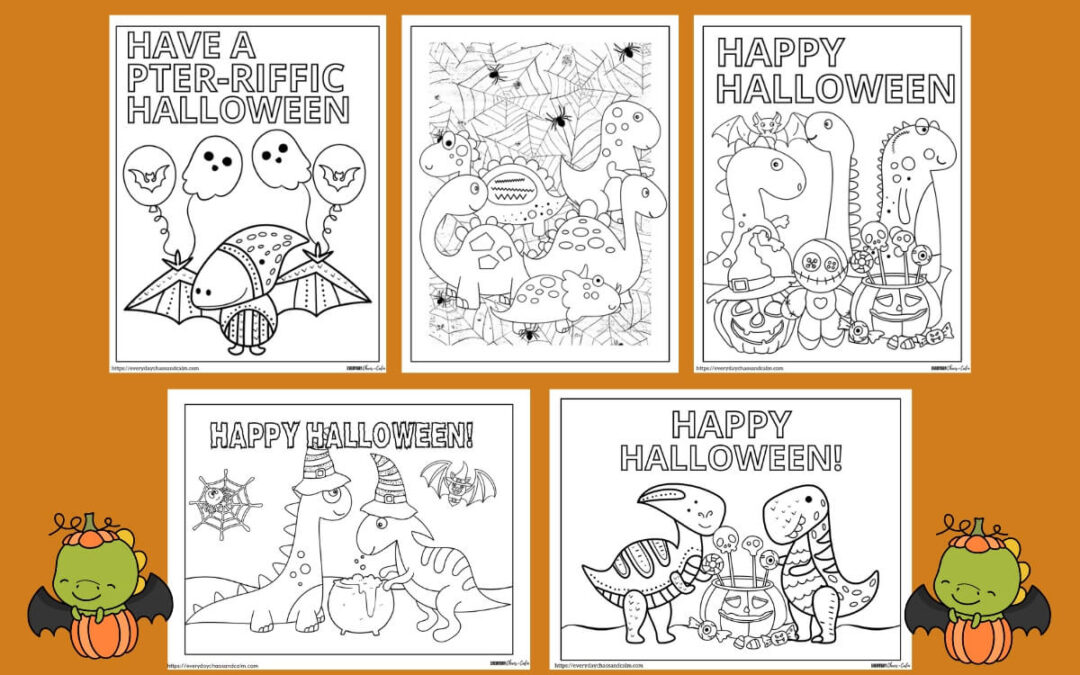 Free Printable Dinosaur Halloween Coloring Pages