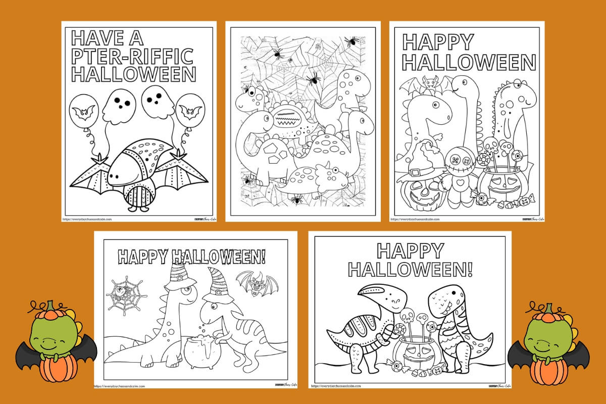 dinosaur halloween coloring pages example pages