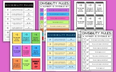 Free Printable Divisibility Rules Charts for Math