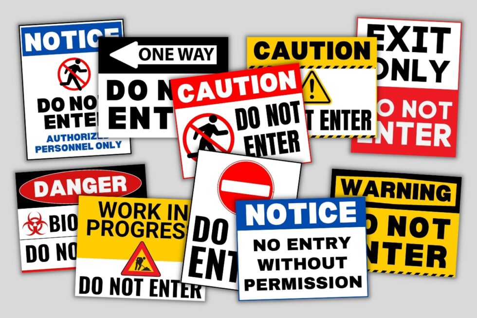 Free printable do not enter signs