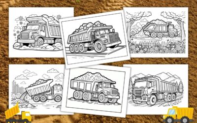 Free Dump Truck Coloring Pages for Kids