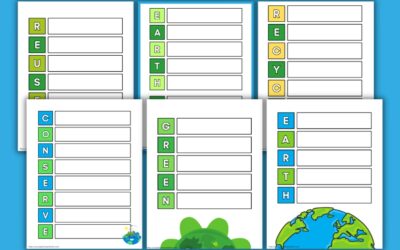 Printable Earth Day Acrostic Poem Templates (PDF Download)