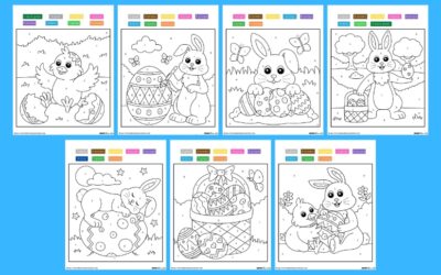 Free Easter Color by Number Worksheets for Kids