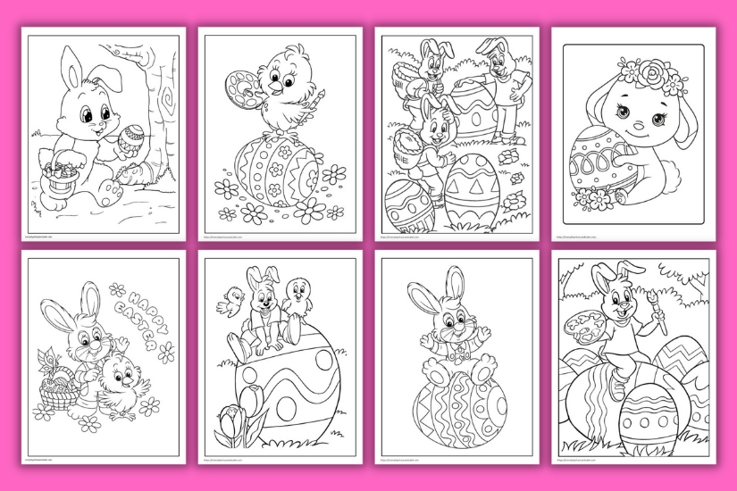 easter coloring pages with example pages