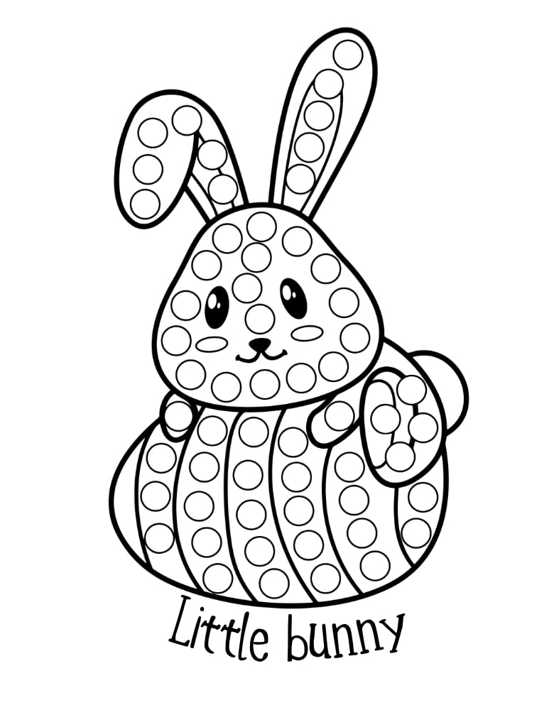 printable Easter dot art activity, holiday dauber marker sheet, elementary school morning work, PDF, instant download
