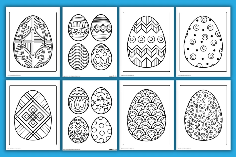 example easter egg coloring pages
