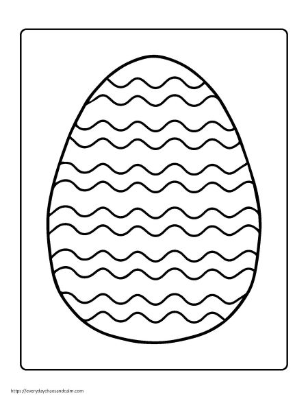 large easter egg with stripes
