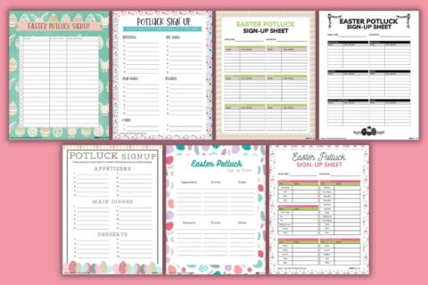 Free Printable Potluck Sign Up Sheets