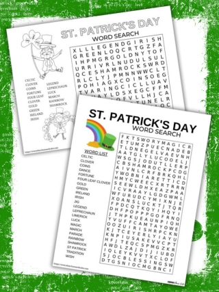 st. [patrick's day word search