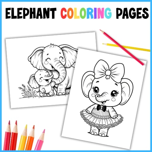 elephant coloring pages