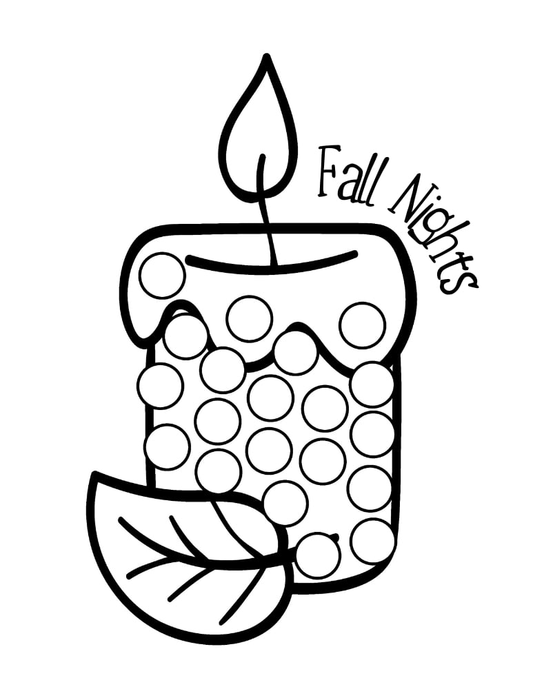 fall dot marker printables, education printable, PDF, instant download, kids
