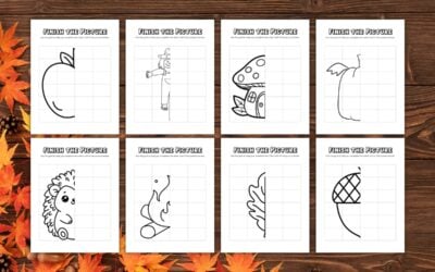 Fall Finish the Picture Worksheets (Free Printable)