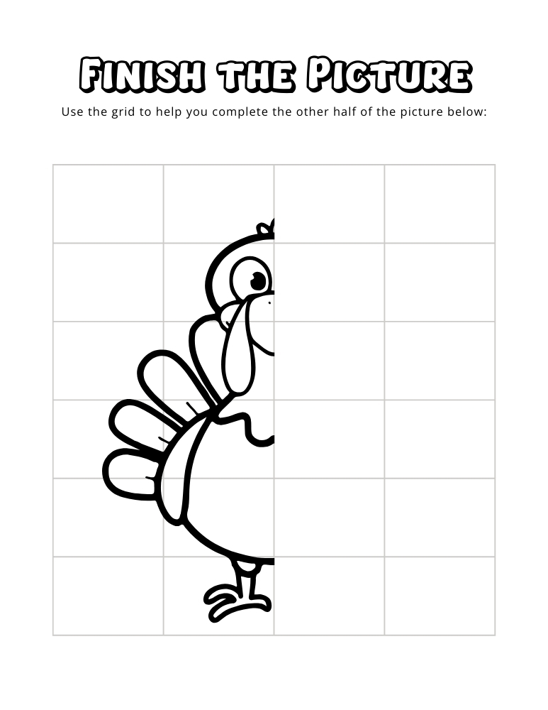 fall finish the picture worksheets, education printable, PDF, instant download, kids