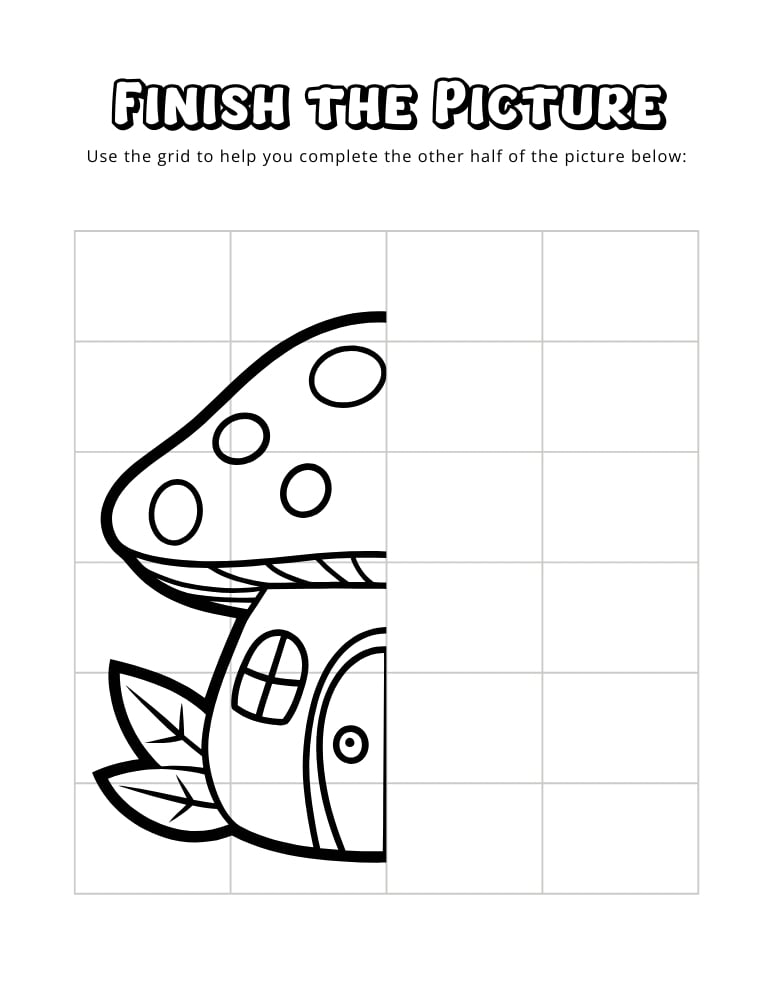 fall finish the picture worksheets, education printable, PDF, instant download, kids