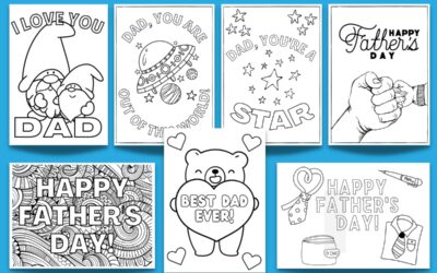 Free Printable Father’s Day Cards to Color