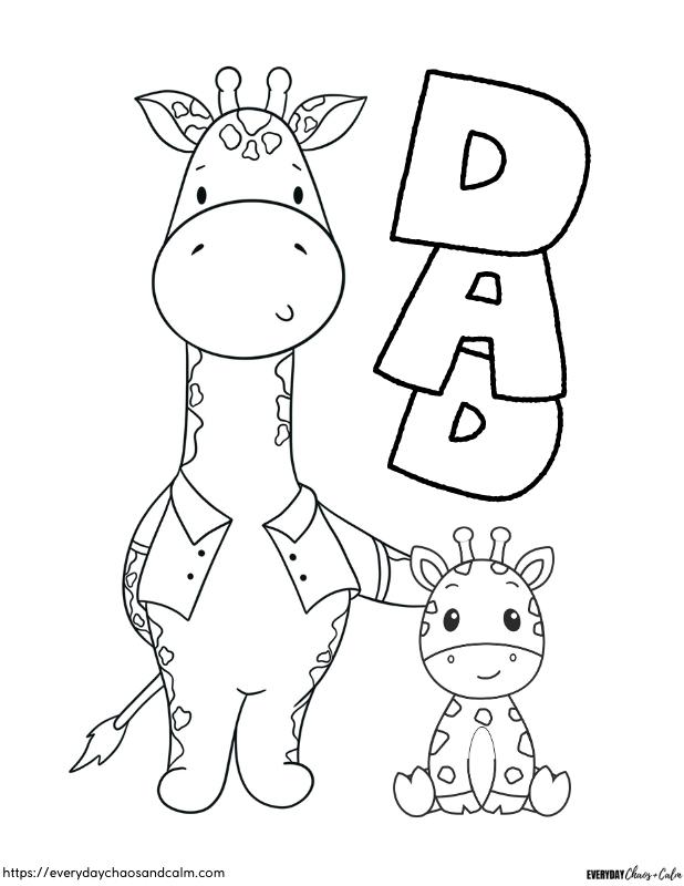 Father's Day Coloring Page #2 Free printable Father's Day coloring pages, pdf, for kids, print, download.