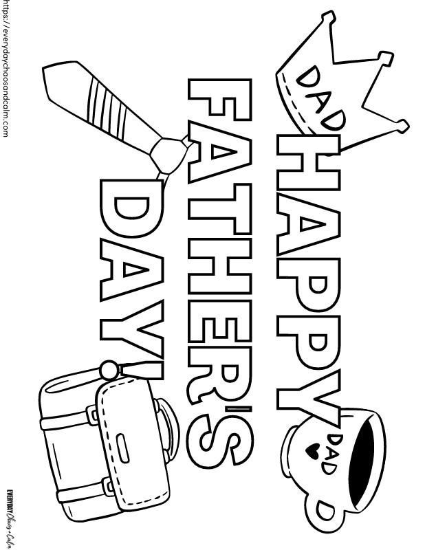 Father's Day Coloring Page #5 Free printable Father's Day coloring pages, pdf, for kids, print, download.