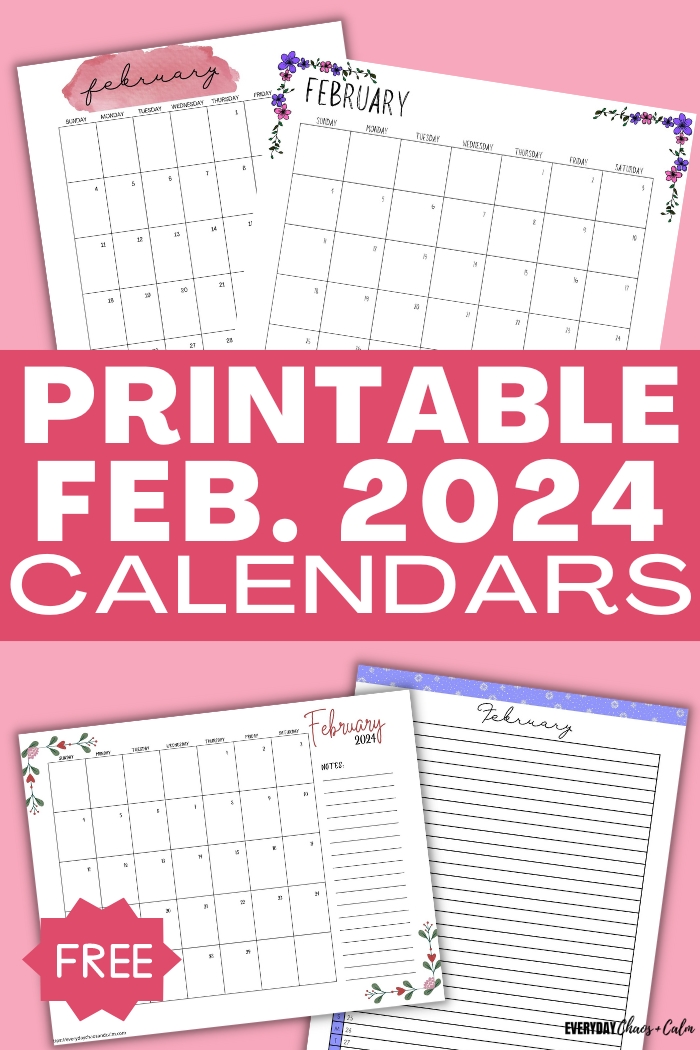 printable feb 2024 calendars