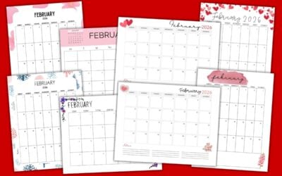 Printable February 2026 Calendars