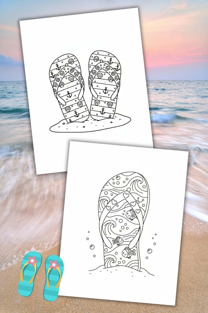 flip flop coloring pages