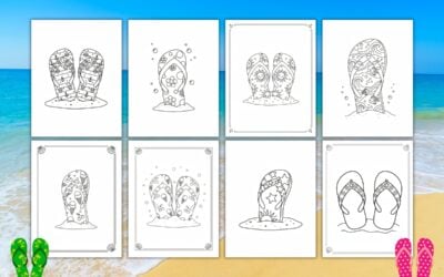 Free Flip Flop Coloring Pages