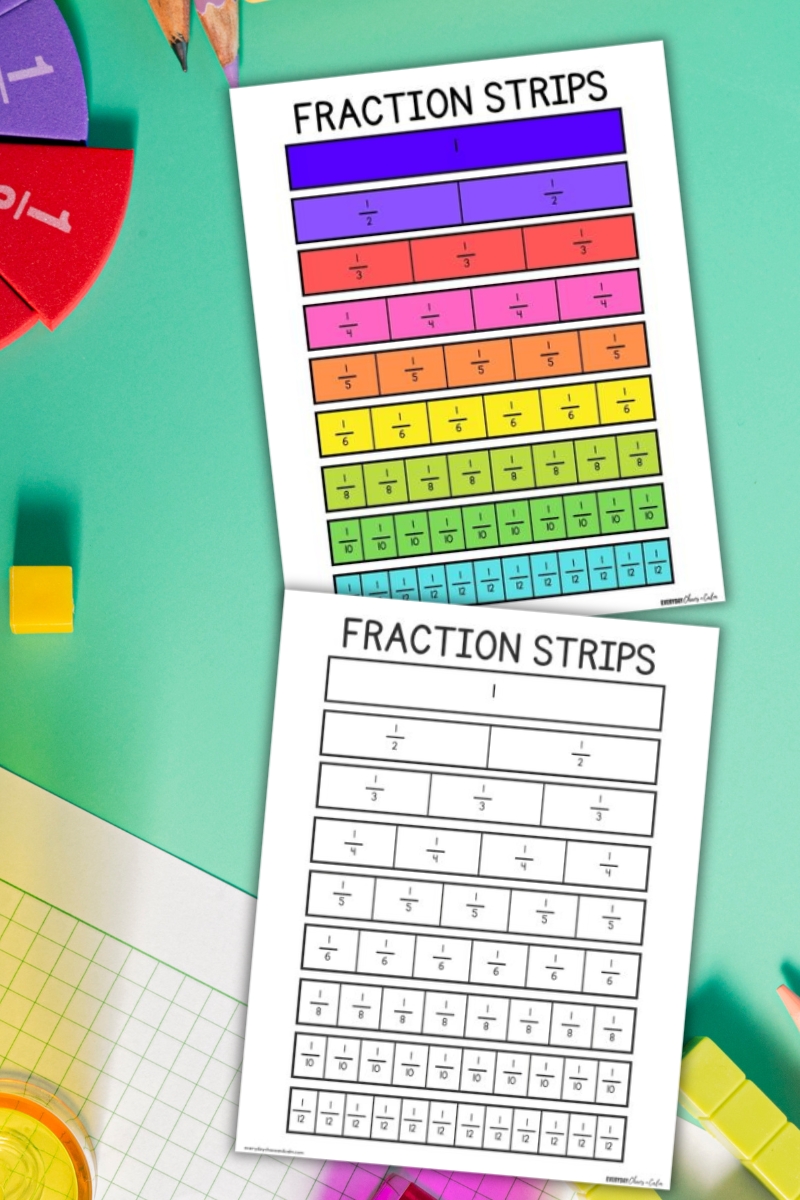 fraction strips (1) printable fraction strips<br />