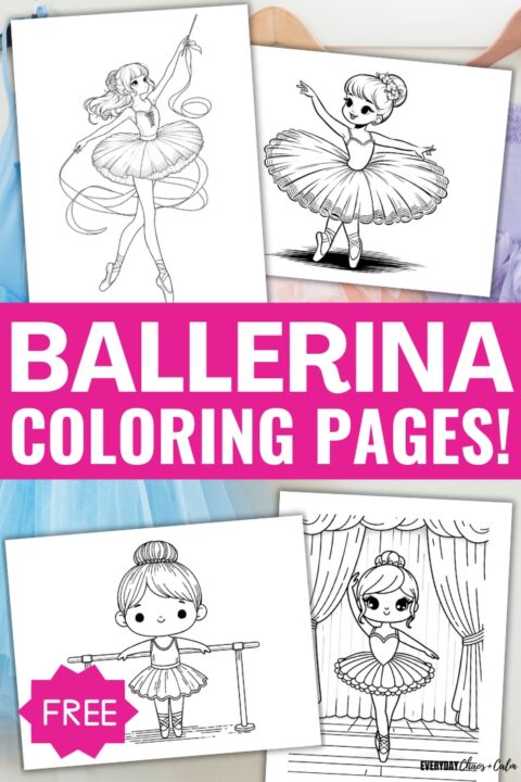 Free Cute Ballerina Coloring Pages