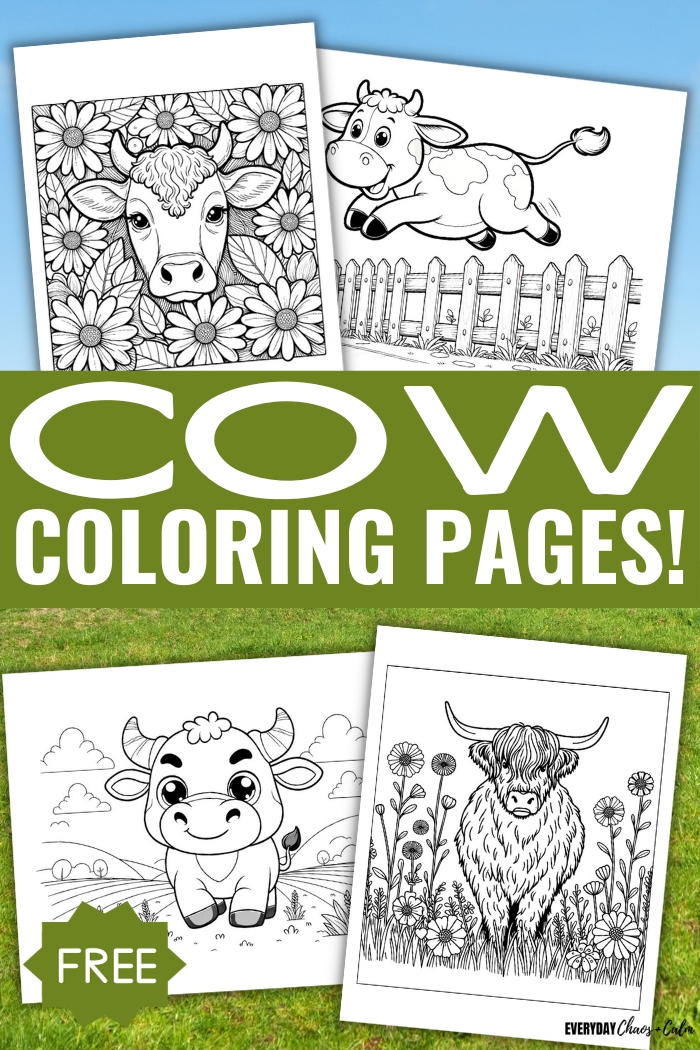 free cow coloring pages