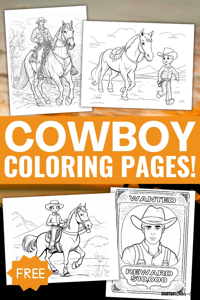 free cowboy coloring pages