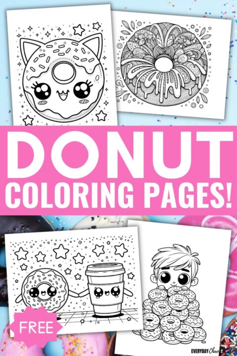 Free Donut Coloring Pages