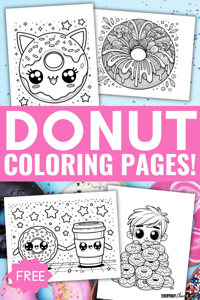 free donut coloring pages