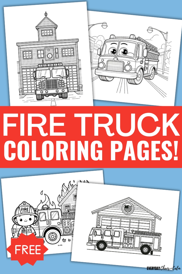 free fire truck coloring pages