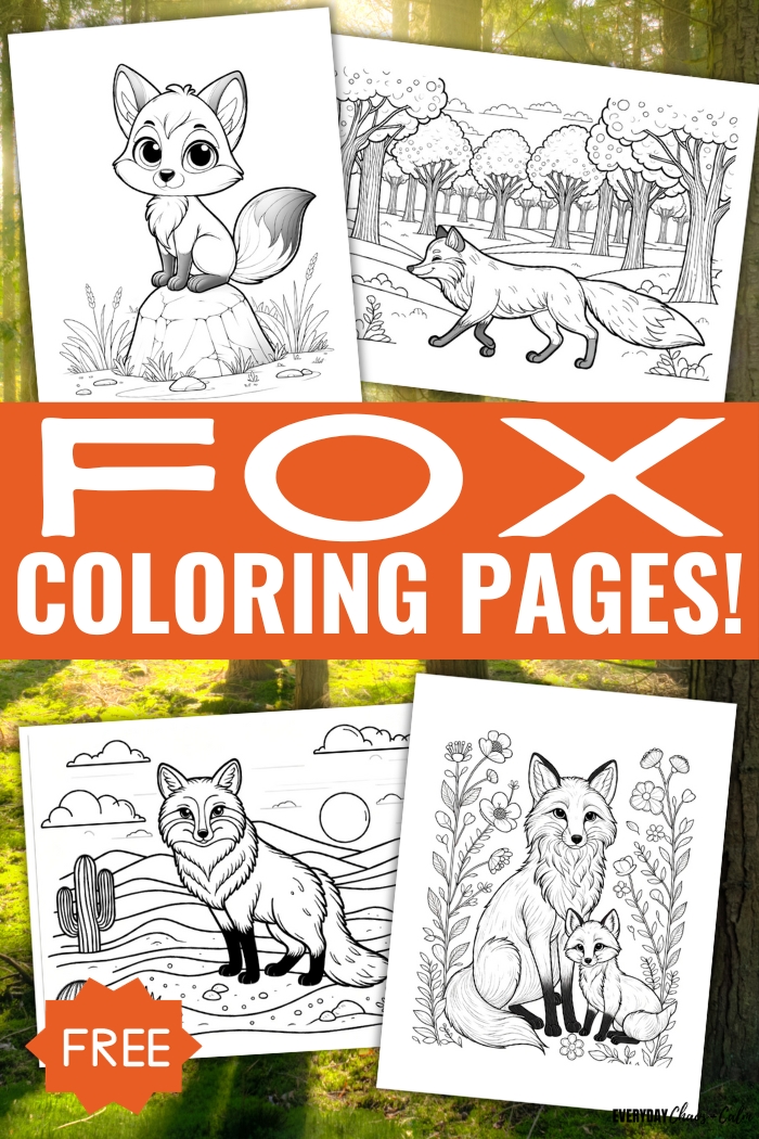 free fox coloring pages
