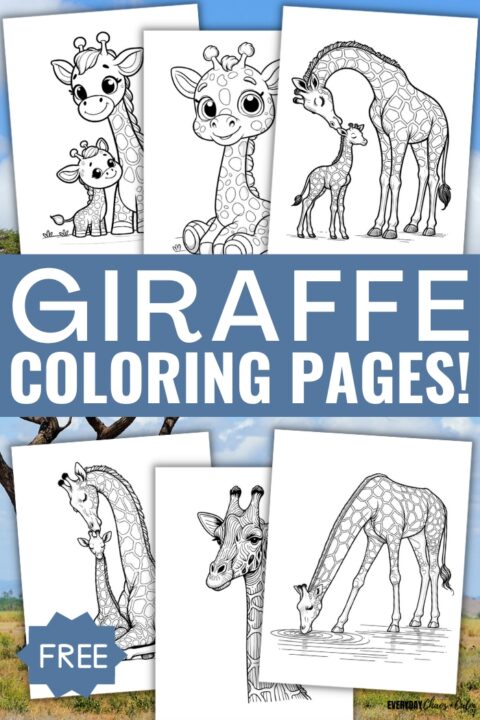 Free Giraffe Coloring Pages