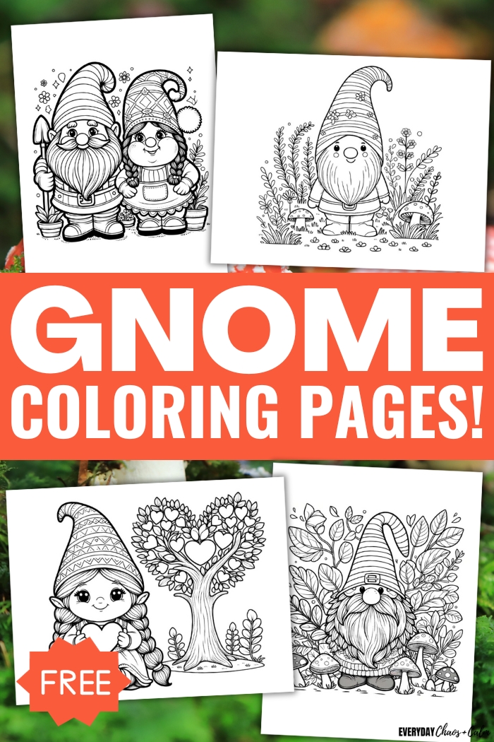 free gnome coloring pages