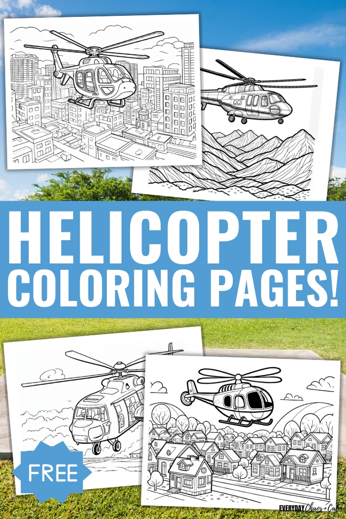 free helicopter coloring pages