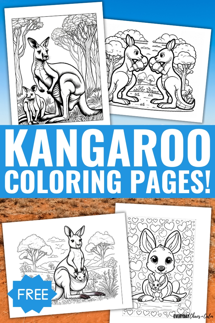 free kangaroo coloring pages