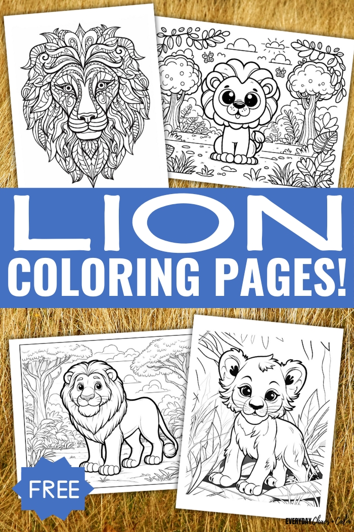 free lion coloring pages