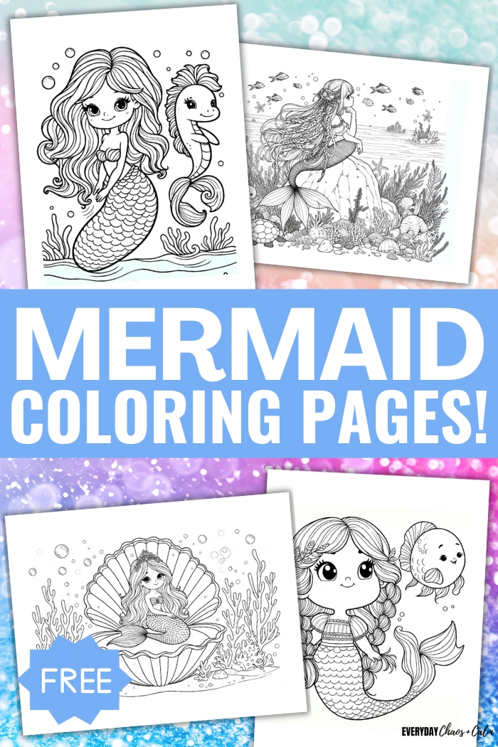 free mermaid coloring pages