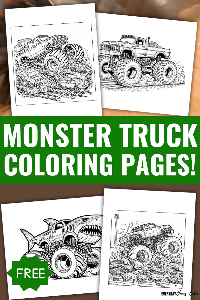 free monster truck coloring pages