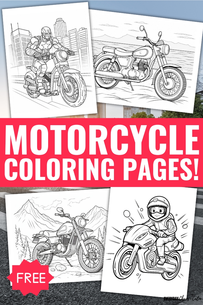 free motorcycle coloring pages