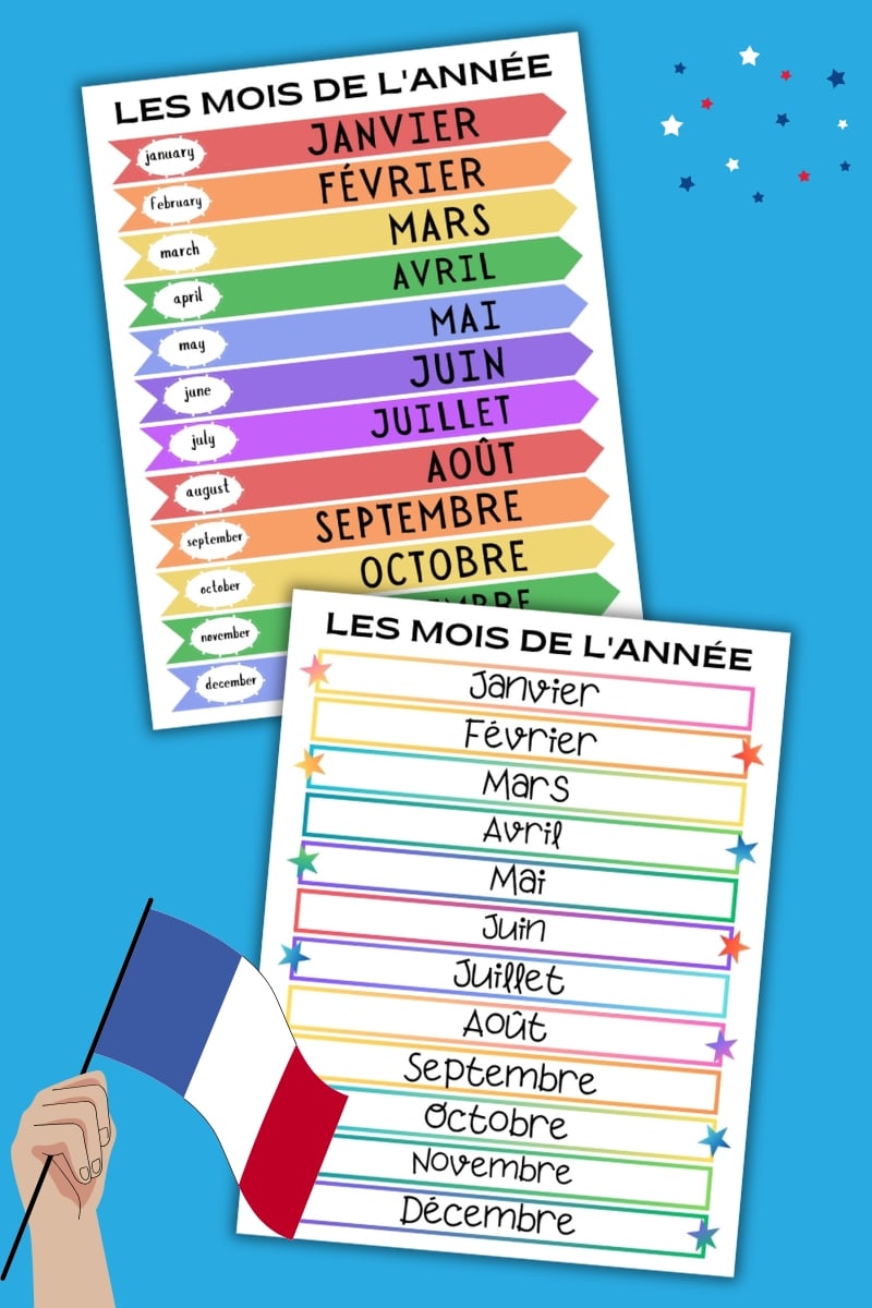french months of the year charts