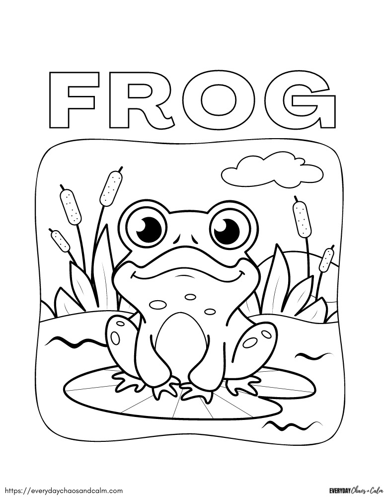 Frog Coloring Pages Kids