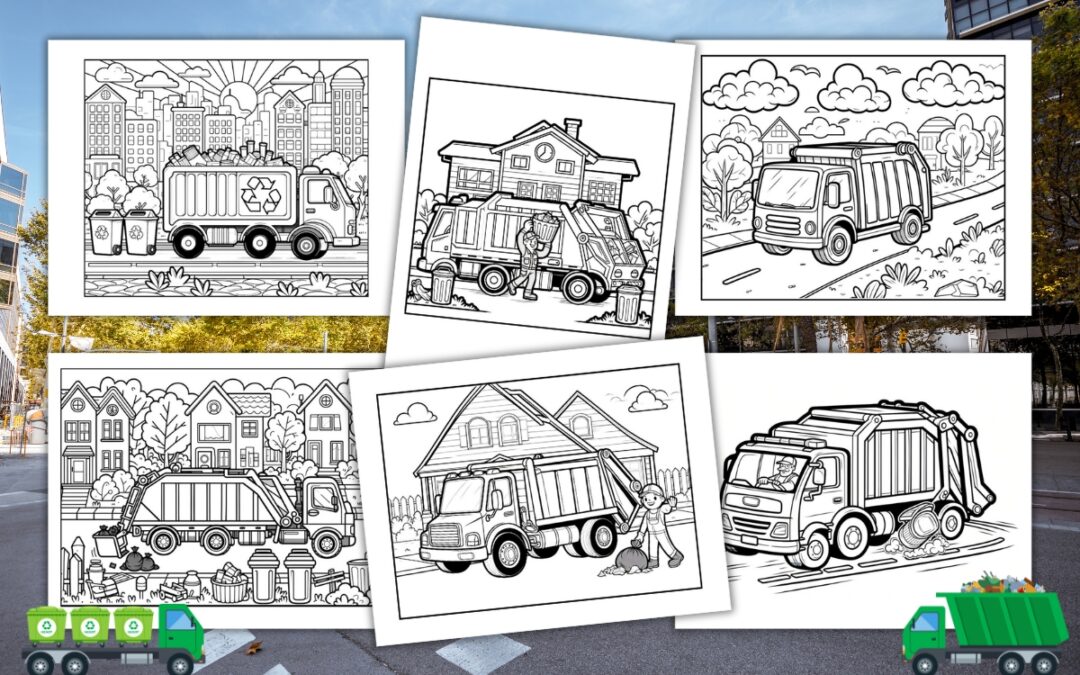 Free Garbage Truck Coloring Pages for Kids