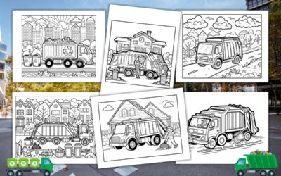 Free Garbage Truck Coloring Pages for Kids
