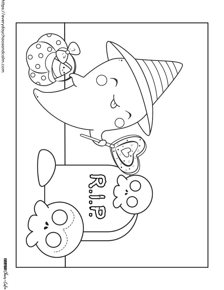 ghost Coloring Page #1 Free printable ghost coloring pages, pdf, for kids, print, download.