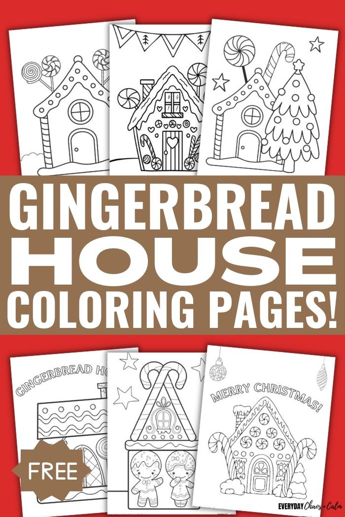 gingerbread house coloring pages with example pages