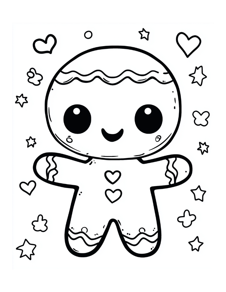 Gingerbread Man Colouring Pages Printable Gingerbread Man Colouring Pages Printable